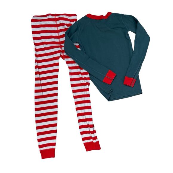 Hanna Andersson Christmas Baby Yoda Star Wars Pajama Set Pj’s Size 8 - Picture 4 of 4
